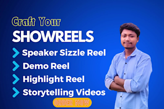 edit your speaker demo reel, sizzle reel, highlight reel
