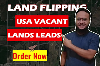 provide USA vacant lands data for land flipping