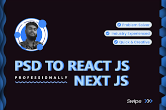 convert figma, psd, xd to react js or next js website