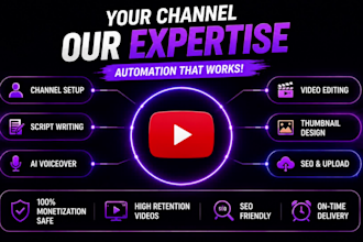 make high quality top 10 faceless videos with channel management