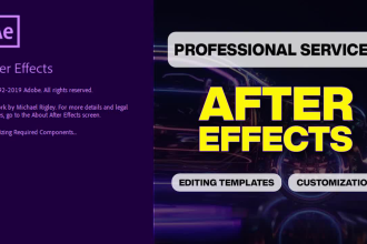 edit any after effect template and premier pro of videohive