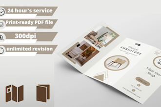 do a bifold, trifold brochure design
