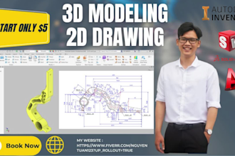 create 3d model from 2d drawings, solidworks, inventor