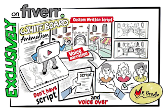 create a custom whiteboard animations doodle explainer video
