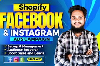 be your shopify facebook ads campaign expert and instagram ads campaign manager