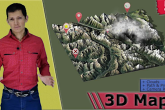 make 3d maps with pins and arrows