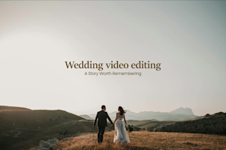 do elegant and cinematic wedding video editing