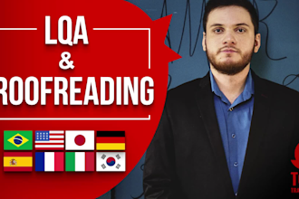 proofread, lqa your japanese, portuguese, english game, app