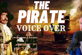 record a brilliant pirate voice over in 24 hours
