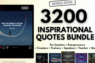 provide inspirational motivational quotes bundle for social media