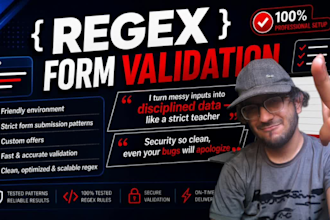 create custom regex validation for web forms and input fields