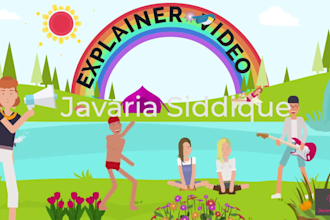 create a custom 2d animated explainer video or sales video