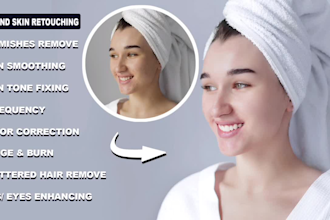 high end skin retouching, photo retouching and natural beauty retouching