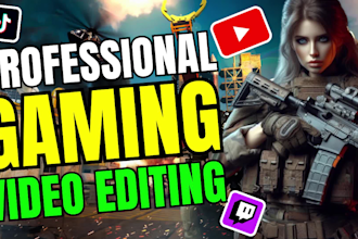 professionally edit your funny gaming video for youtube, tiktok and twitch