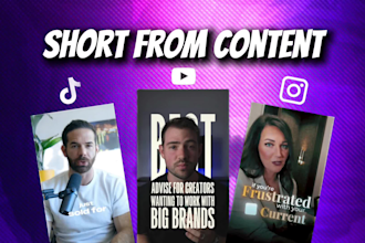 do reels editing for instagram reels, youtube shorts, and be your tiktok editor
