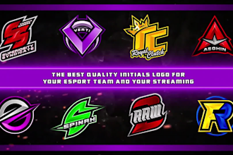 create professional initials e sports logo gaming