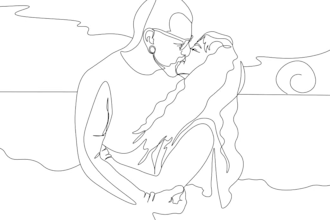 draw 2d line art animation, hand drawn lyrics music video