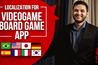 localize, translate your game, app to portuguese, japanese