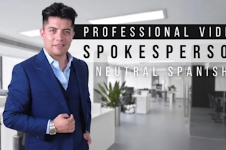 create a spokesperson video in latin spanish
