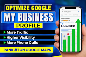 optimize google my business profile for local SEO, gmb ranking,map citation,gbp