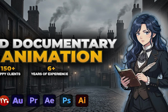 do vox style documentary editing and custom 2d animation