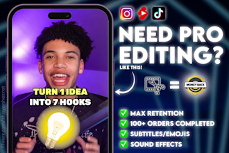 do short form video editing for tiktok, shorts and reels with captions
