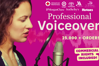 record a warm friendly american female voiceover