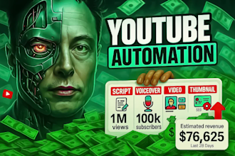 create automated cash cow videos and manage youtube automation channel