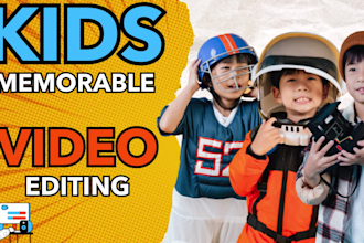 provide kids youtube video editing with motion graphic skill