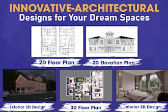 design 2d floor plan and 3d rendering
