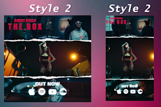 make instagram music video promo, previews, trailer, teaser post or story etc
