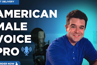 record a male voice for your real estate video commercial