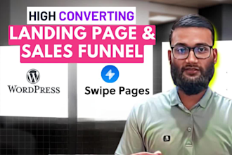 do high converting landing page in swipe pages sales funnels wordpress wix