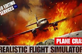 create realistic plane crash flight simulator videos for youtube