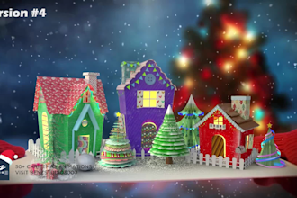 make an amazing 3d christmas greetings video