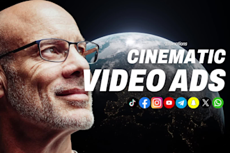do a motivating inspiring cinematic video ad for your brand