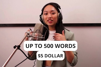 record an american deep female voice over for your project