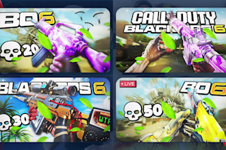 create eye catching call of duty black ops 6 thumbnails in 12hrs