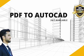 convert pdf to autocad or dwg or cad, rapidly