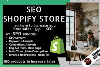 do shopify SEO for shopify website to increase organic sales