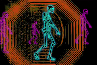 do video animation for music video with neon line art