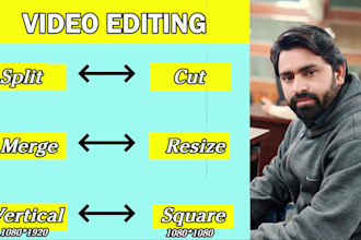 do video edit, merge, cut, trim and resize video