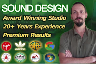 do premium sound design, fx and foley for your film, commercial or animation