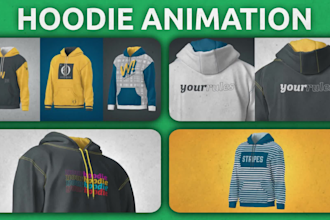 make a hoodie video animation with your design