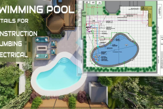 design and draft swimming pool details