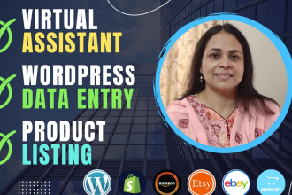 be your virtual assistant for wordpress data entry and product listing