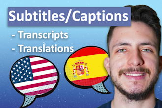 create subtitles and closed captions in english or spanish
