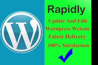 edit wordpress website or update wordpress website rapidly