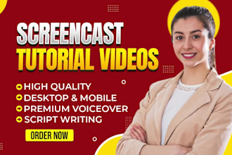 create 4k screencast tutorial or explainer video for website or app