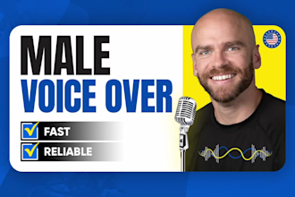 record a profession american male voiceover